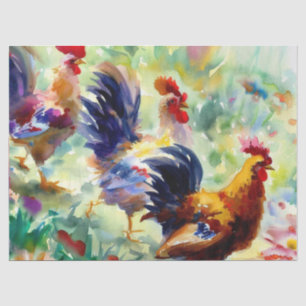 Papier Mousseline Douze jours de Noël : Poules françaises (B),