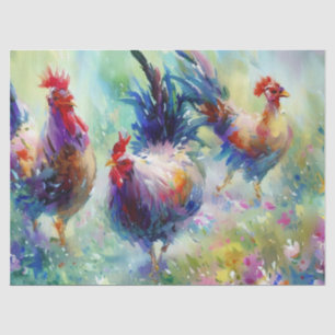Papier Mousseline Douze Jours de Noël : Poules françaises (C),