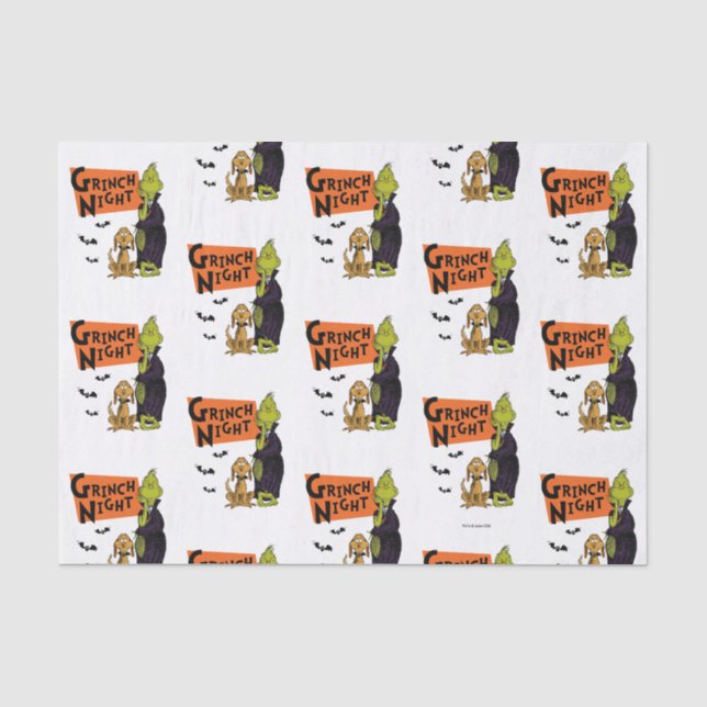 Papier Mousseline Dr Seuss | Hallowen Grinch Night Graphic (Recto)