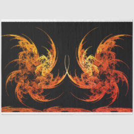 Papier Mousseline Dragon Battle Fractal Art Decoupage