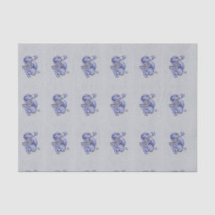 Papier Mousseline Dragon bleu