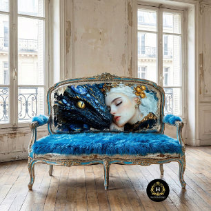 Papier Mousseline Dragon Bleu Bijou & Reine
