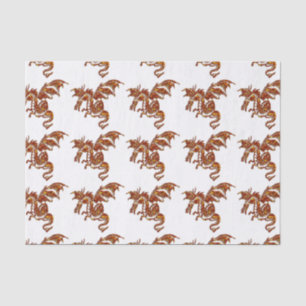 Papier Mousseline Dragon flamboyant