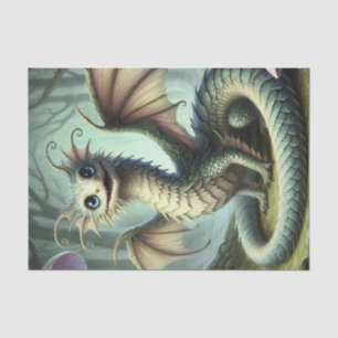 Papier Mousseline Dragon Jabberwocky Mignon Créature Fantastique Art