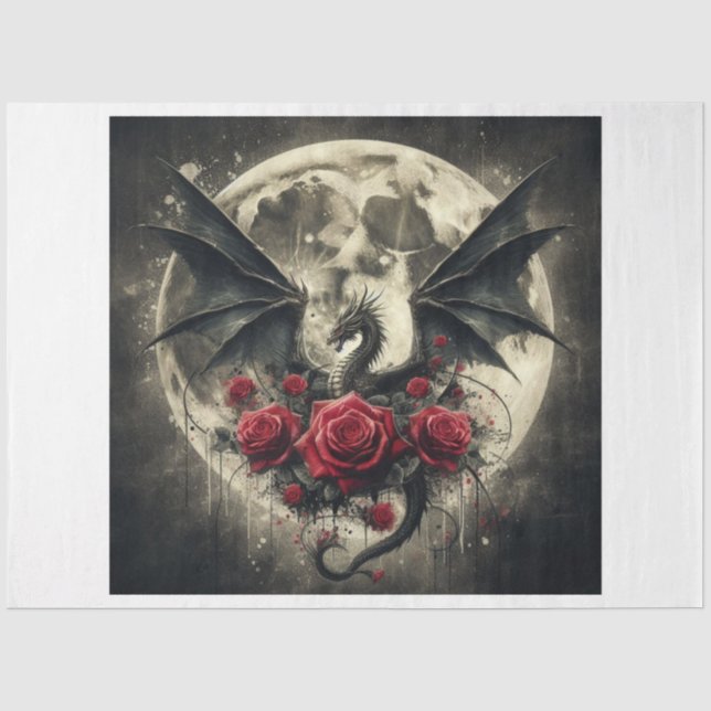 Papier Mousseline Dragon Moon (Recto)