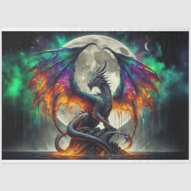 Papier Mousseline Dragon vapeur (Recto)