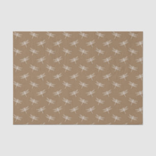 Papier Mousseline Dragonflies Brown à la crème