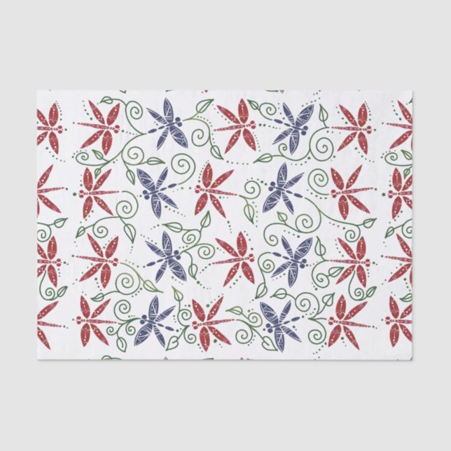 Papier Mousseline Dragonfly Gardens (Recto)