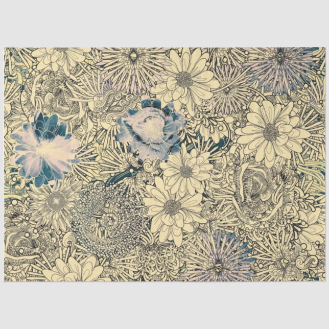 Papier Mousseline Dragonfly Gold Garden (Recto)