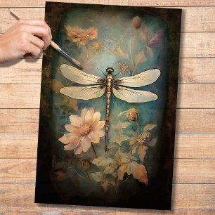 Papier Mousseline Dragonfly in Florals 2 Decoupage Paper