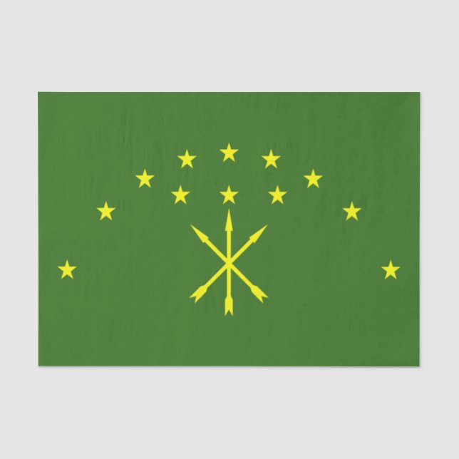 Papier Mousseline Drapeau Adygea patriotique (Recto)