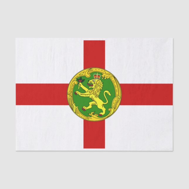 Papier Mousseline Drapeau alderney patriotique (Recto)