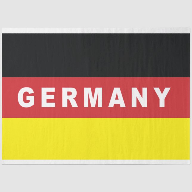 Papier Mousseline Drapeau Allemagne (Recto)