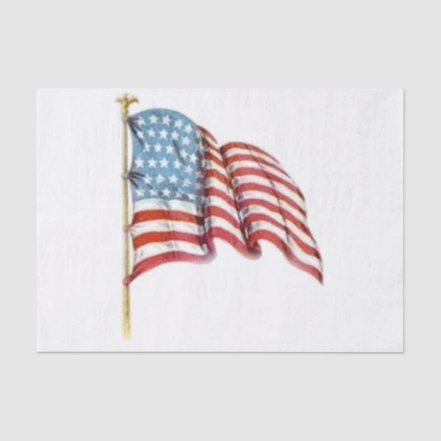 Papier Mousseline Drapeau américain (Recto)