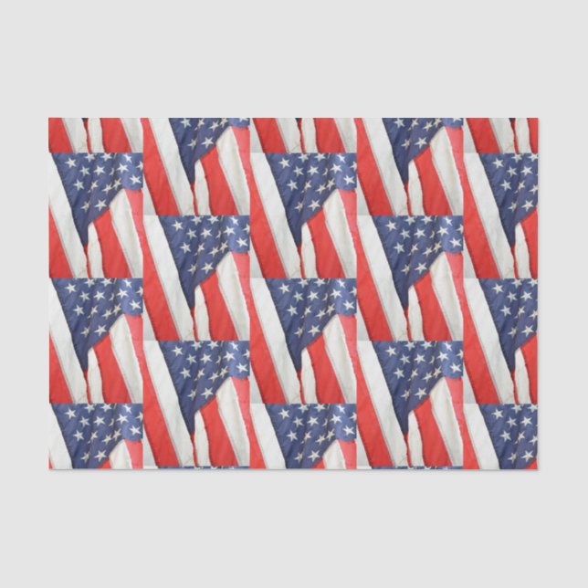Papier Mousseline Drapeau américain (Recto)