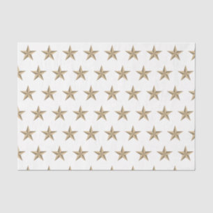 Papier Mousseline Drapeau américain argent étoile blanche arrière -