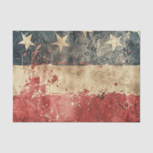 Papier Mousseline Drapeau américain patriotique en détresse