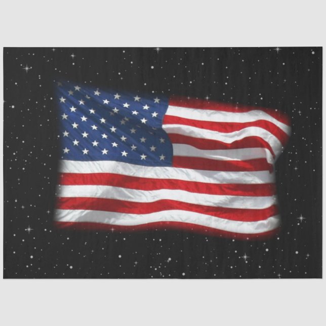 Papier Mousseline Drapeau américain patriotique États-Unis (Recto)