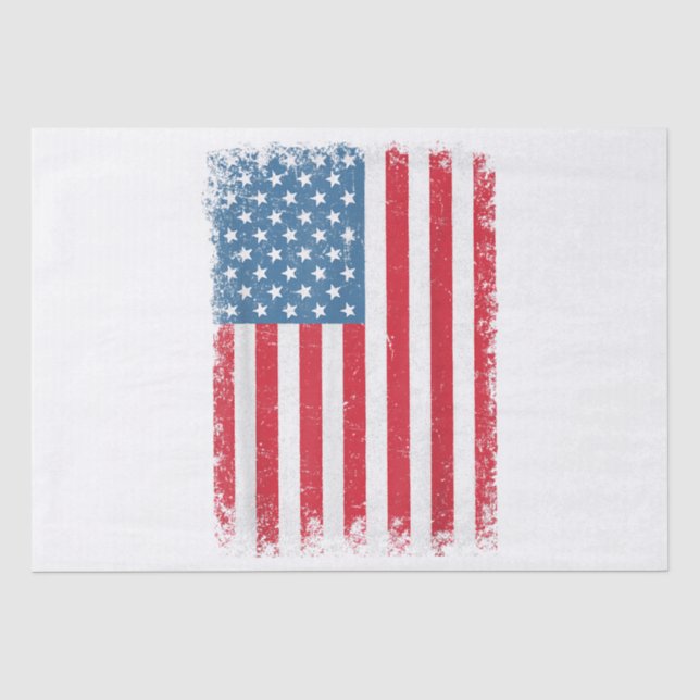 Papier Mousseline Drapeau Américain Patriotique Pour Hommes Femmes E (Recto)