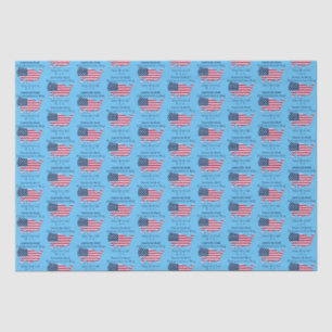 Papier Mousseline Drapeau américain personnalisé, carte Happy 4 juil