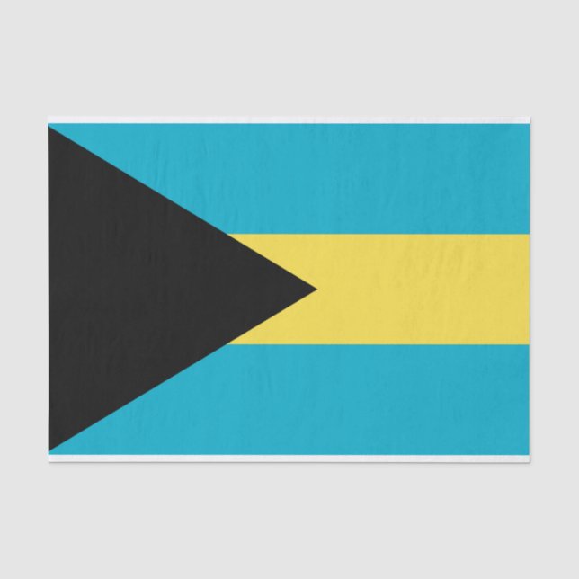 Papier Mousseline Drapeau bahaméen (Recto)