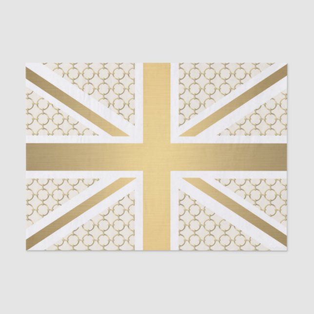 Papier Mousseline Drapeau BRITANNIQUE d'Union Jack avec le motif (Recto)
