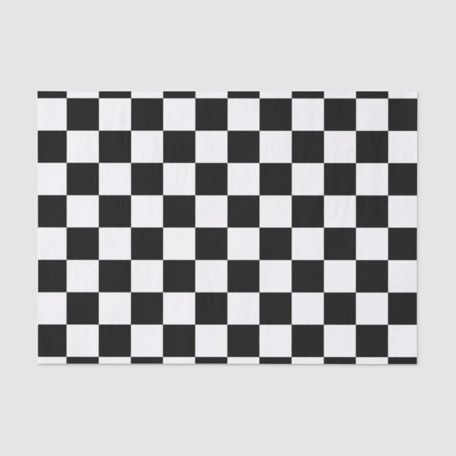 Papier Mousseline Drapeau Checkered quadrillé par plaid classique (Recto)
