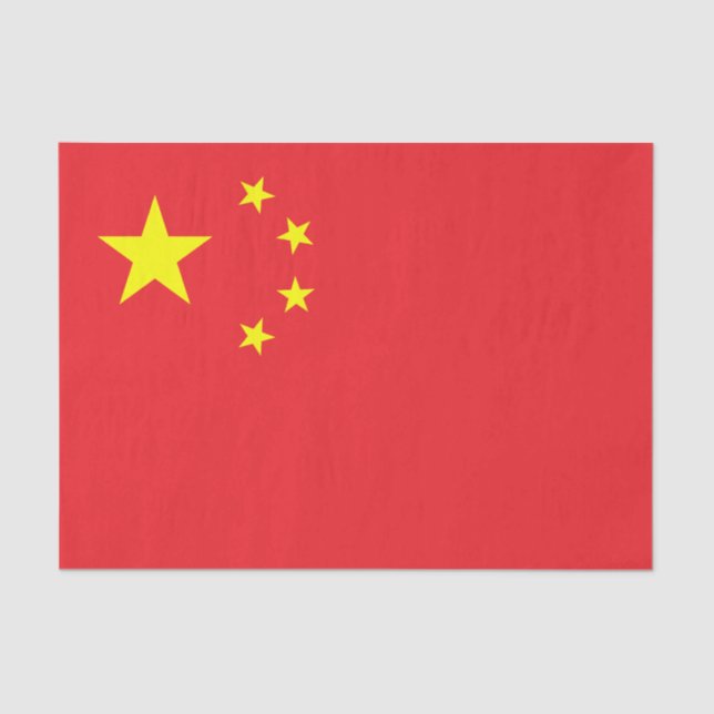 Papier Mousseline Drapeau chinois (Recto)
