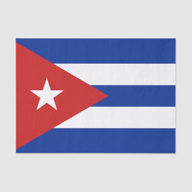 Papier Mousseline Drapeau Cuba (Recto)