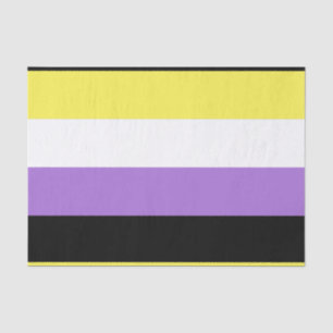 Papier Mousseline Drapeau de fierté non binaire