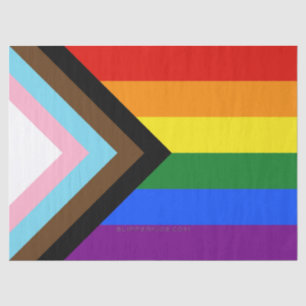Papier Mousseline Drapeau de fierté Progress Pride de SlipperyJoe si