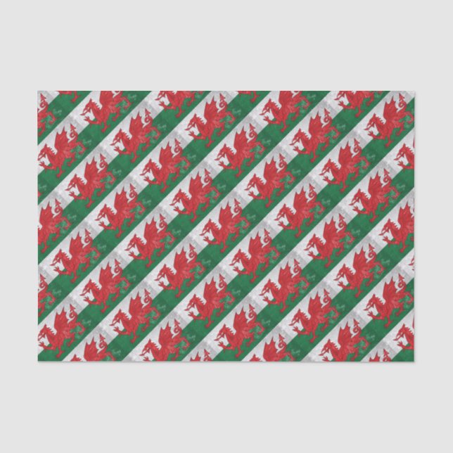 Papier Mousseline Drapeau de Gallois (Recto)