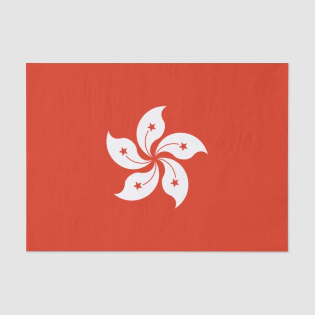 Papier Mousseline Drapeau de Hong Kong (Recto)