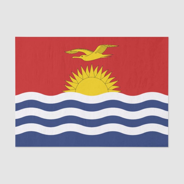 Papier Mousseline Drapeau de Kiribati (Recto)