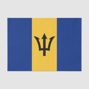 Papier Mousseline Drapeau de la Barbade patriotique