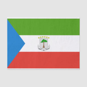 Papier Mousseline Drapeau de la Guinée équatoriale