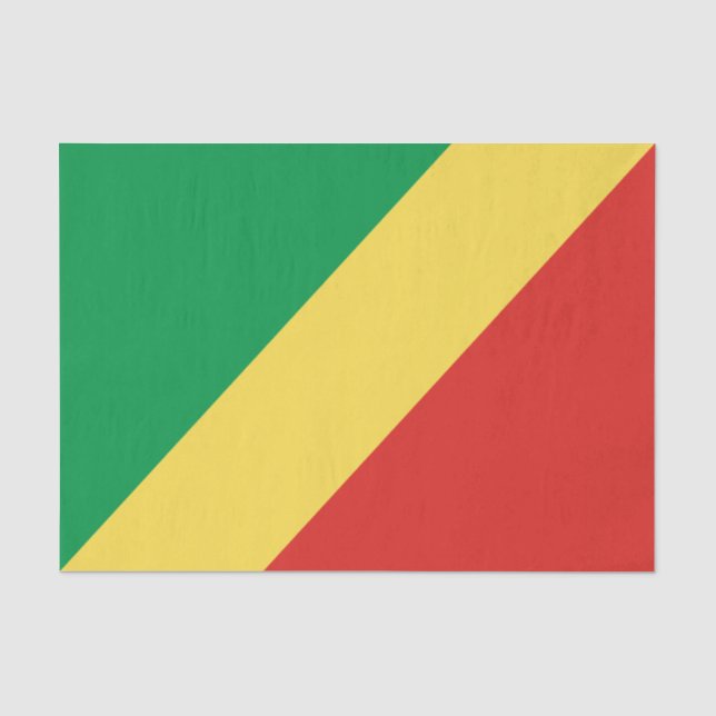 Papier Mousseline Drapeau de la République du Congo (Recto)