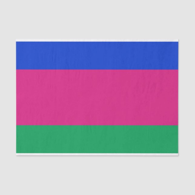 Papier Mousseline Drapeau de la République populaire du Kuban (Recto)