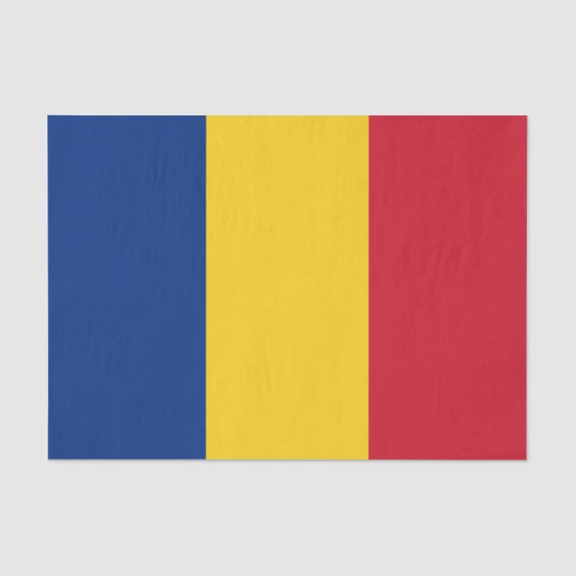 Papier Mousseline Drapeau de la Roumanie (Recto)