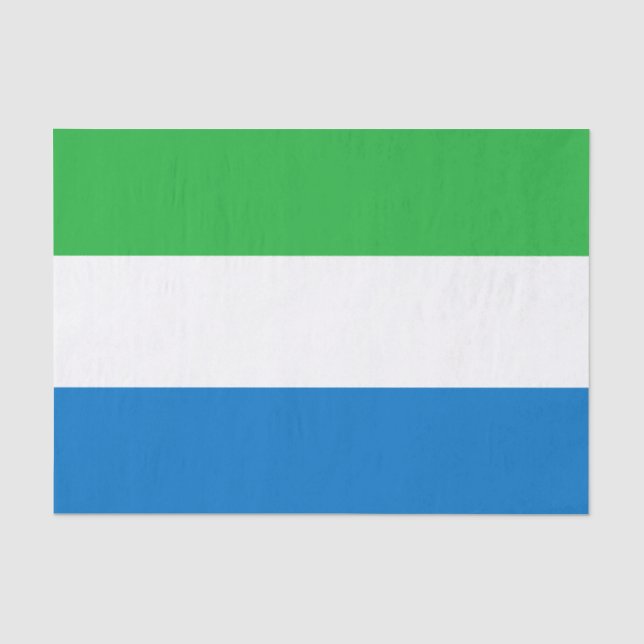 Papier Mousseline Drapeau de la Sierra Leone (Recto)