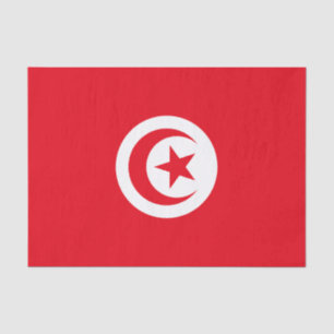 Papier Mousseline Drapeau de la Tunisie