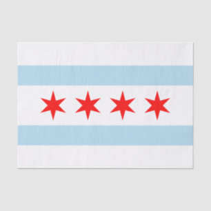 Papier Mousseline Drapeau de la ville de Chicago (Illinois)