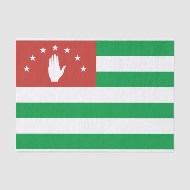 Papier Mousseline Drapeau de l'Abkhazie patriotique (Recto)