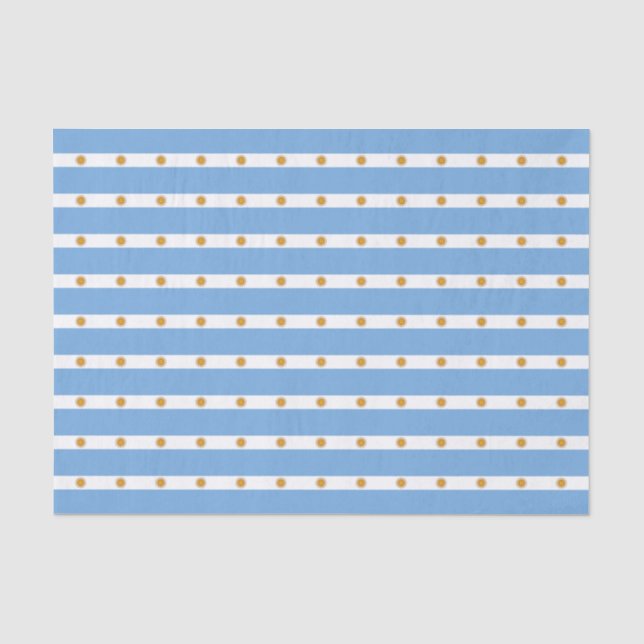 Papier Mousseline Drapeau de l'Argentine (Recto)