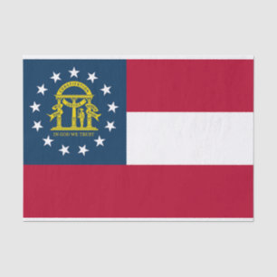 Papier Mousseline Drapeau de l'État de Géorgie