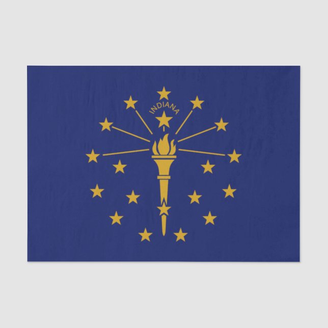 Papier Mousseline Drapeau de l'État de l'Indiana (Recto)