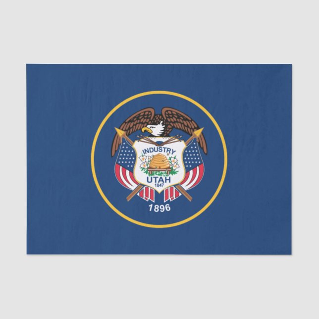 Papier Mousseline Drapeau de l'État de l'Utah (Recto)