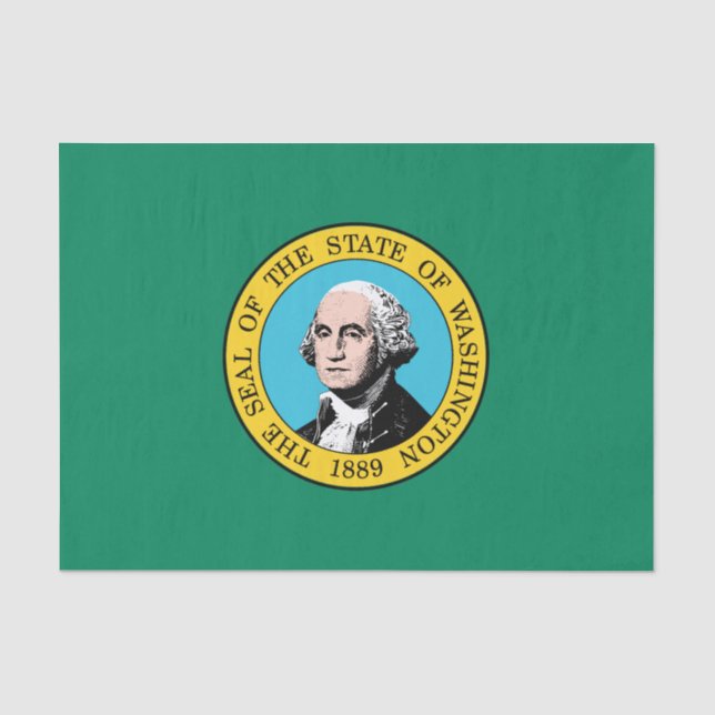 Papier Mousseline Drapeau de l'État de Washington (Recto)