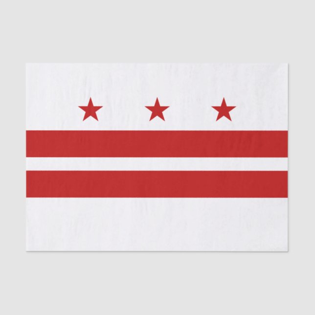 Papier Mousseline Drapeau de l'État de Washington DC (Recto)