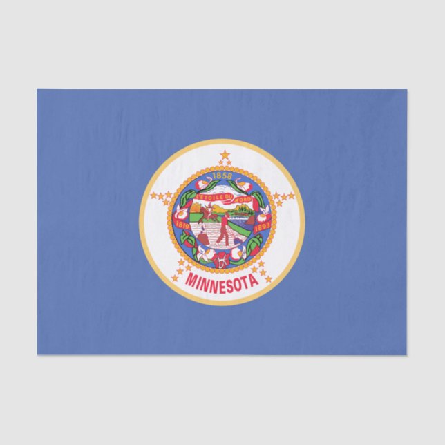 Papier Mousseline Drapeau de l'État du Minnesota (Recto)